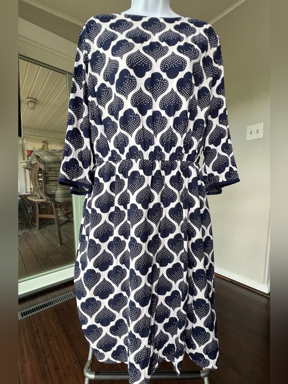 Boden “Skater” Dress Lined Navy White US 16L ~ UK 20L